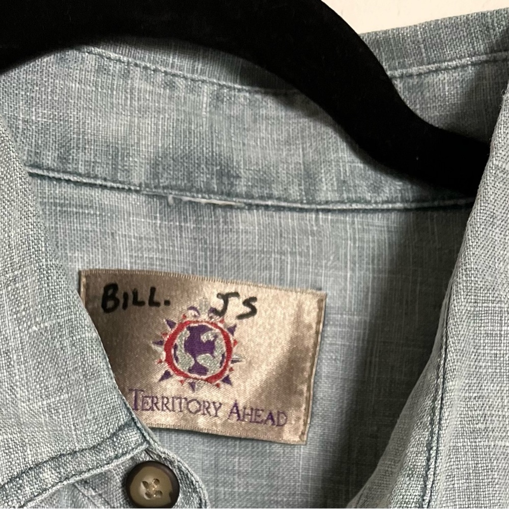 The Territory Ahead Linen Denim Shirt Men's 2XL Long Sleeve NO SZ TAG READ PLS!✅ - Picture 2 of 7